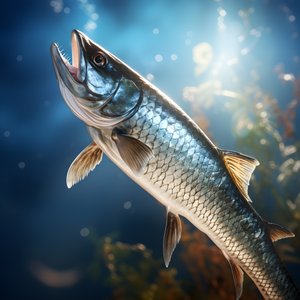 En snoek, en type fisk, blev fanget på en fiskeline 2