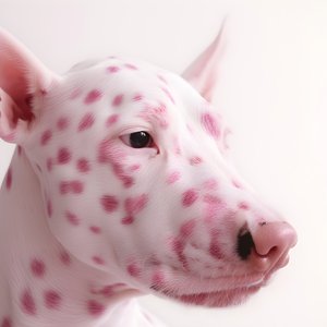 Fascinerende nærbillede af pig pink på hvide dyredalmatiske pletter i moirémønster 1