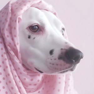 Kiehtova lähikuva sian vaaleanpunaisesta valkoisista eläinten dalmatialaispilkuista moiré-kuviossa 4