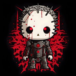 Hello Kitty als Pinhead Shirt Design 2