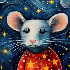 Portræt af musedyr Starry Night 4