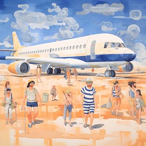 Rider på flyet, stakkels dyr, sandbjerg i det fjerne 2