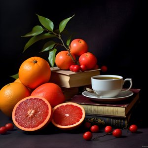 Citrusfrugter rød bog kaffe 3