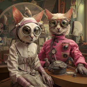 To antropomorfe katte, Tomcat og Cat, Kubrick Ian Synthetic 1