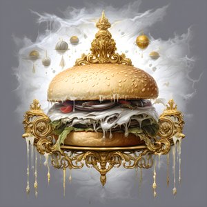 en hvid marmor burger 1