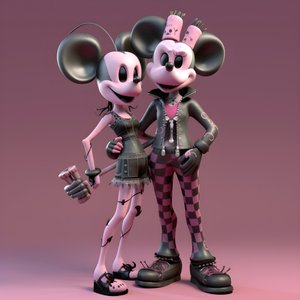 mareridt før jul punk pink minnie og mickey mouse 1
