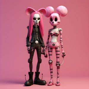 mareridt før jul punk pink minnie og mickey mouse 2
