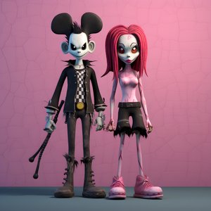 mareridt før jul punk pink minnie og mickey mouse 4