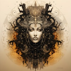leonardo davinci koncept skitse album artwork rod af et træ, der vokser ud af jorden og stiger op i himlen som knægt og bønnestilken 3