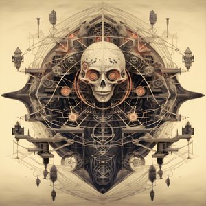 leonardo davinci koncept skitse album artwork rod af et træ, der vokser ud af jorden og stiger op i himlen som knægt og bønnestilken 4