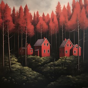 fire røde huse i skoven 2