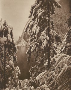 Königssee nær Berchtesgaden; Koenigssee nær Berchtesgaden (s/h foto) af Kurt Hielscher