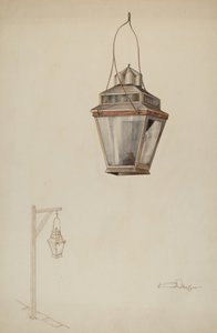 Sperm Oil Street Lamp, ca. 1937.