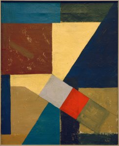 Abstrakt komposition af Kurt Schwitters