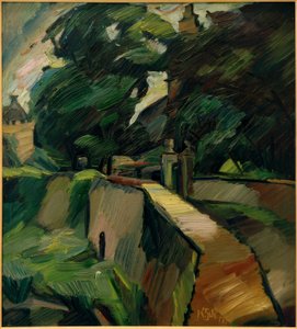 Landskab fra Opherdicke / Gutshof Opherdicke af Kurt Schwitters