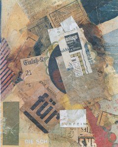 Merz 94 grøn plet, 1920 af Kurt Schwitters