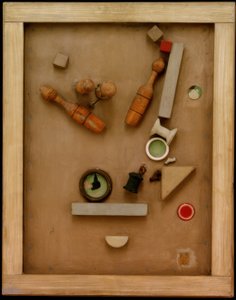 Merzbild 46 A. Keglebilledet af Kurt Schwitters