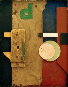 Merzbild P pink af Kurt Schwitters