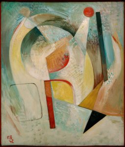 Rød cirkel af Kurt Schwitters