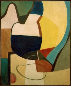 Stilleben på en bordplade af Kurt Schwitters