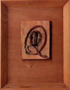 Uden titel komposition med filmrulle og tråd af Kurt Schwitters (1887-1948) 1937-1940 London, Lords Gallery af Kurt Schwitters