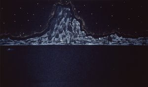 Midnight Eruption, 2004 (akvarel på papir)