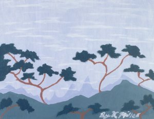 Mountain Peaks, 2004 (akryl uden lærred)