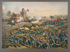 Anklagen for det 24. og 25. farvede infanteri og redning af Rough Riders på San Juan Hill, 2. juli 1898