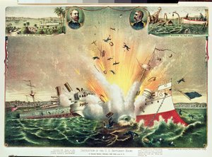 Ødelæggelse af det amerikanske slagskib Maine i Havana Havn, 15. februar 1898