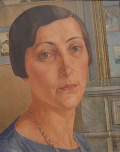 Portræt af Salomea Nikolayevna Andronikova 1888-1982. af Kuzma Sergeevich Petrov Vodkin