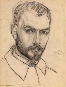 Selvportræt, ca. 1913 af Kuzma Sergeevich Petrov Vodkin
