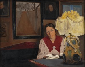 Kunstnerens Hustru af Lamplight af Laurits Andersen Ring