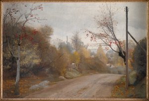Vejen ved Mogenstrup, Sjælland. Efterår af Laurits Andersen Ring