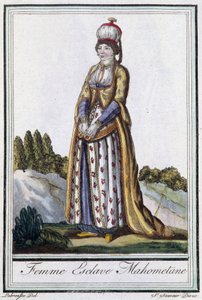 Muhammedansk slavekvinde - i "" Encyclopédie des voyages"" af J. Grasset St Sauveur, red. Deroy, Paris