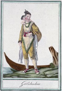 Greenlandaise - i “” Travel Encyclopedia”” af J. Grasset Saint Sauveur, red. Deroy, Paris af L.F. Labrousse