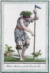 Præstlæge i Ildlandet (Chile) - i "" Encyclopedia of Travels"" af J.Grasset St. Sauveur af L.F. Labrousse