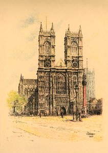 Westminster Abbey, 1924. af L. A. Hayes