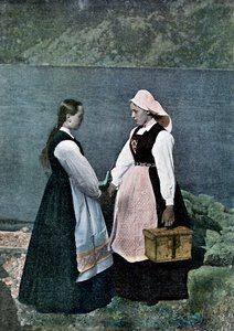 Postkvinde, Sognafjorden, Norge, c1890 af L Boulanger