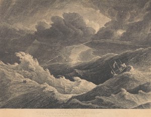 Fra en skitse lavet i 1804 under en storm mellem Madagaskar og Kap Det Gode Håb, hvor det indiske skib 