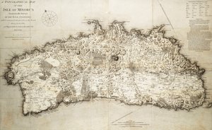 Kort over Menorca af L. S. de la Rochette
