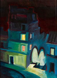 Nocturne (olie om bord) af Lachlan Goudie