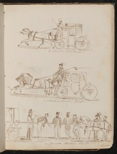Undersøgelser af "en taxachauffør i London", "en Cittadine-chauffør - Genova" og "en genuesisk Cittadine-stand", dateret "26/61 juni" af Lady Butler