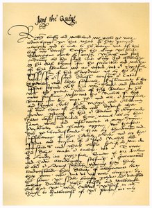 Brev fra Lady Jane Gray til William Parr, 10. juli 1553. af Lady Jane Grey
