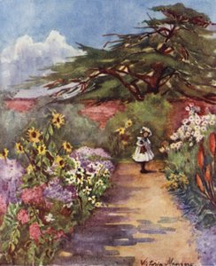 Old English Garden, Brockwell Park (Color Litho)