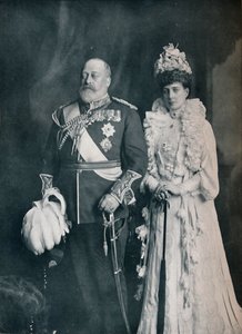 Kong Edward VII med dronning Alexandra, c1908 1911 af Lafayette