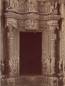 Inde i døråbningen Sas Bahu Temple, Gwalior