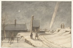 Halestjerne over Alkmaar, 1681 af Lambert Doomer