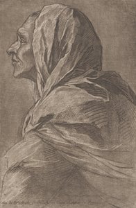 Hovedet af en kvinde, ca. 1758. af Lambert Sigisbert Adam