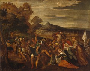 Road to Calvary af Lambert Sustris (ca 1515-efter 1560) af Lambert Sustris