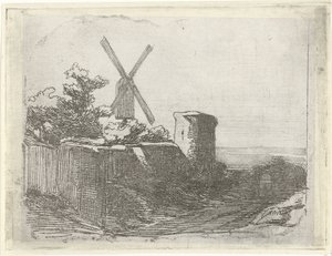Ruin med mølle
